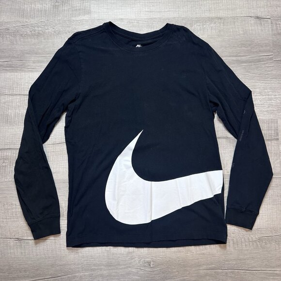 Nike Sportswear Men's Size Large Big Swoosh Wraparound Logo Long Sleeve T-Shirt - Picture 1 of 9